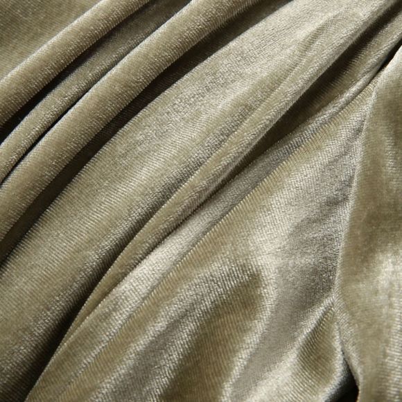 NWT Cider High Waist Moss Green Velvet Wide Legs Pants - Picture 3 of 5